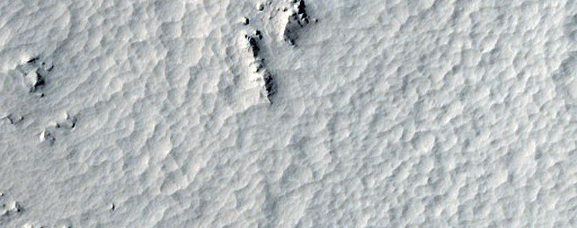 Western Portion and Ejecta of Well-Preserved Crater
