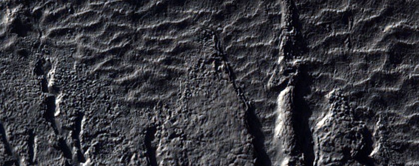 Channels of Ejecta of Large Crater