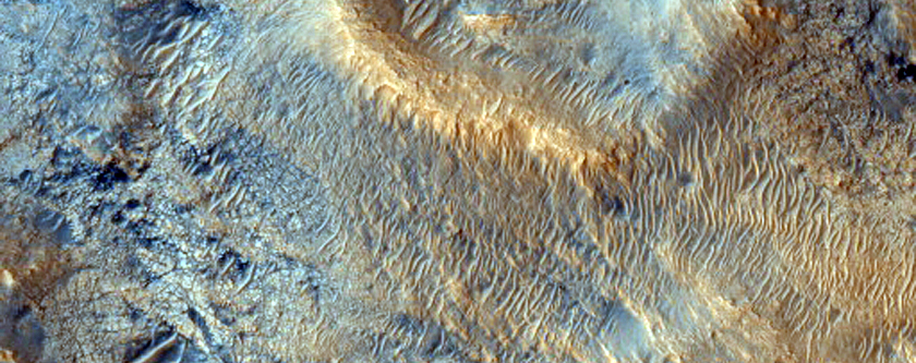 Central Peak of Trouvelot Crater