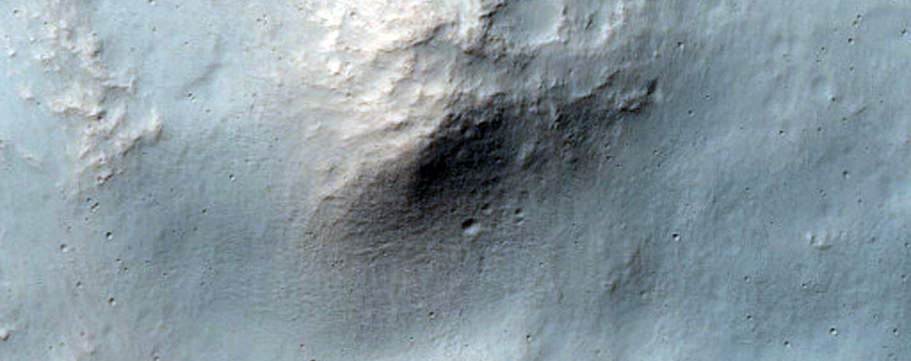 Crater with Gullies in CTX Image