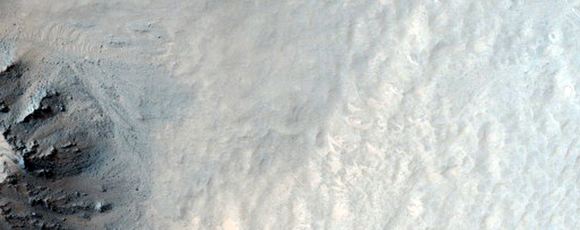 Western Rim and Ejecta of Mojave Crater