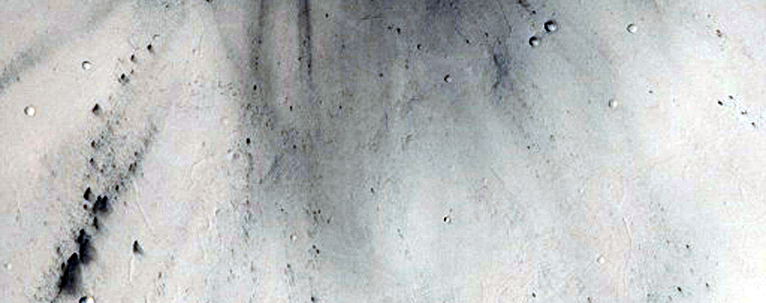 Re-Image Very Recent Crater and Dark Spot