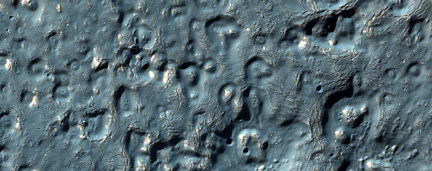 Crater Cluster and Cluster of Circular Depressions with Mounds in Them
