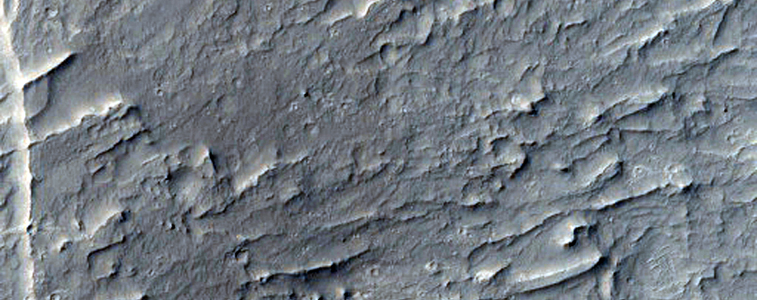 Fan in Crater in Aeolis Region Associated with Channels