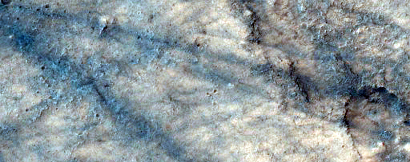 Diverse Bedrock Layers Antoniadi Crater Basin Floor
