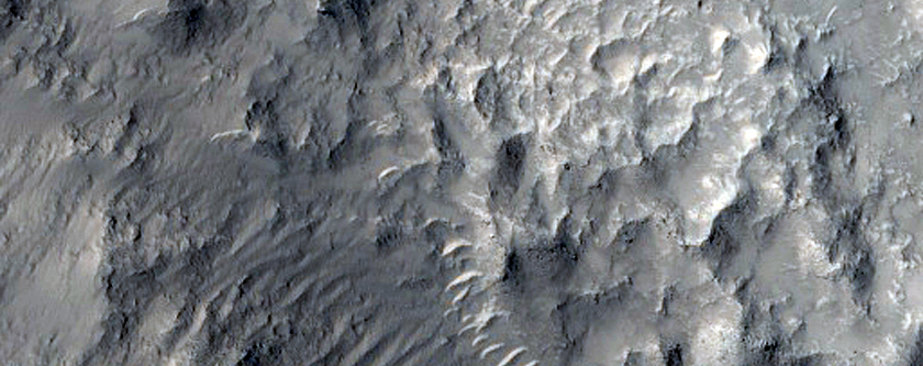 Central Peak of Large Equatorial Crater