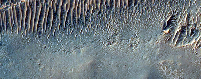 Meridiani Planum Terrain Boundary in MOC Images M00-02021 and M02-00446