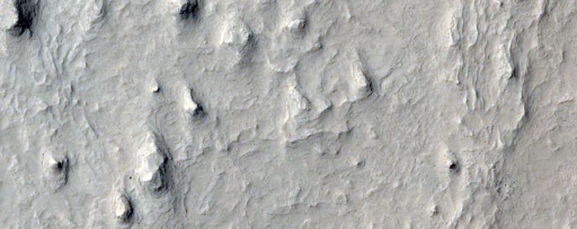 High Thermal Inertia Area in Crater Near Isidis Region Boundary