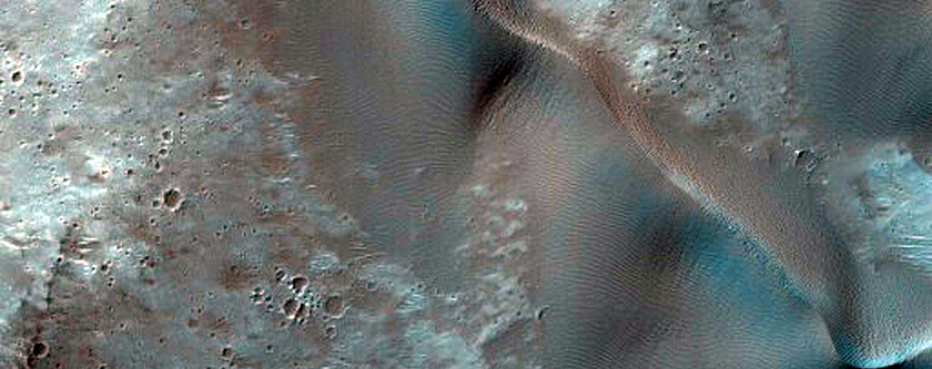 Olivine-Rich Crater South of Aeolis Mensae