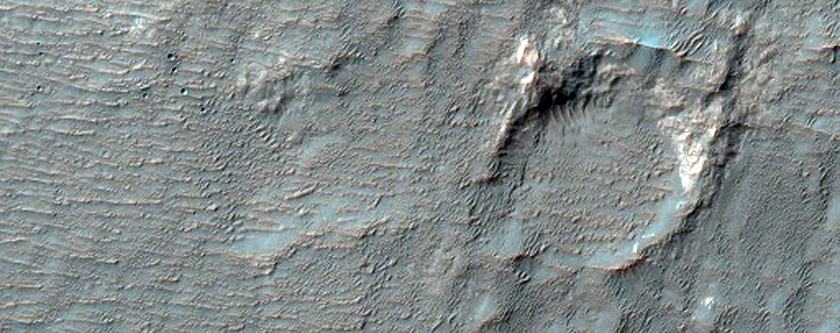 Possible Light-Toned Clays West of Eberswalde Crater