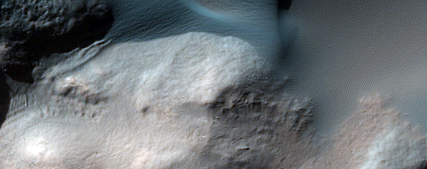 Central Peak of Large Crater