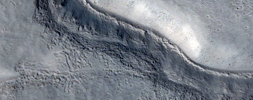 Small Sinuous Channel in Tempe Fossae