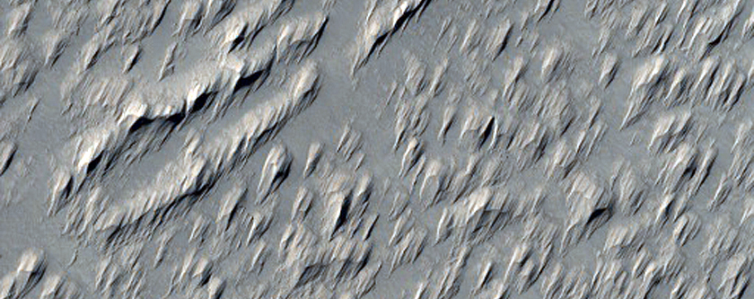 Wind-Scoured Flows Southwest of Arsia Mons