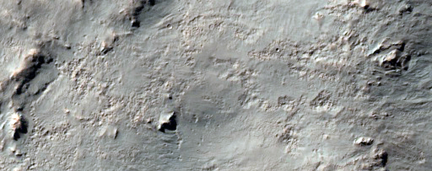 Eastern Ejecta of a 6-Kilometer Diameter Rayed Crater in Hesperia Region