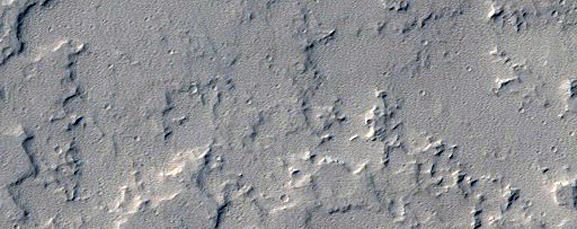 Candidate Young Impact Site in CTX Image