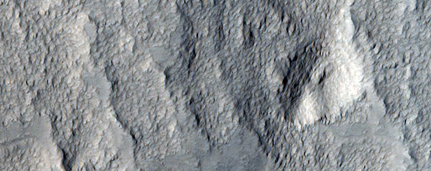 Crater Rim Northeast of Elysium Region