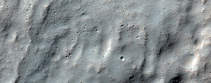 Crater on Eastern Flank of Hadriaca Patera