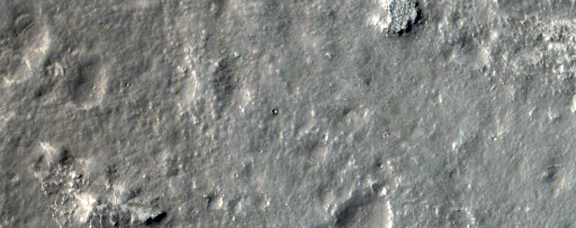 Central Peak of Large Young Crater