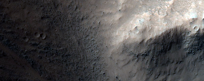 Exposed Bedrock in Ganges Chasma Wall