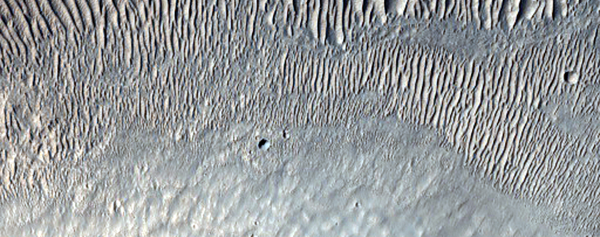 Valley in Amenthes Planum