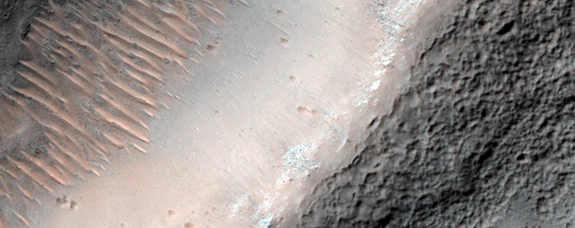 Double Terraces around Streamlined Hills in South End of Eastern Dao Vallis