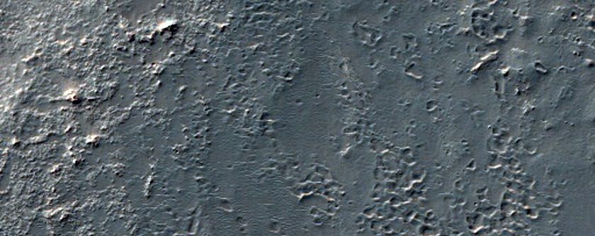 Small Cratered Terrain Outflow Channel System West of Bond Crater