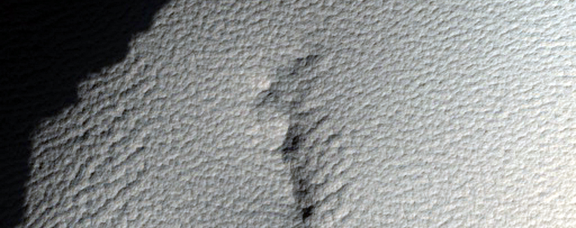 Fluidized Ejecta from Unnamed Crater