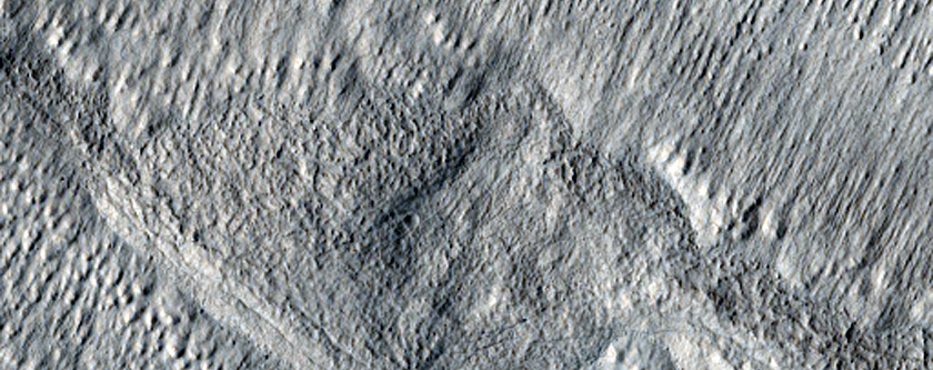 Arabia Terra Crater or Escarpment