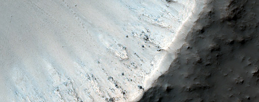 Sharp Crater Exposing Layers