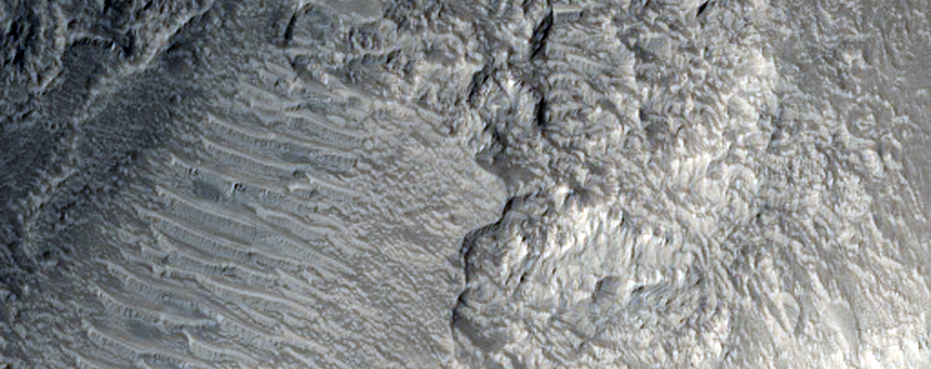 Central Peak of Large Crater