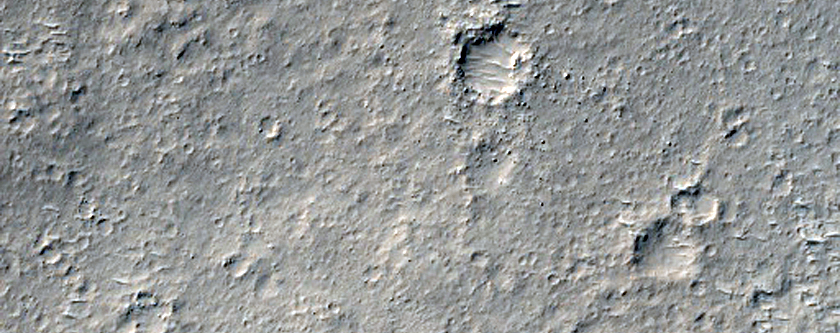 Knobs Near Equator West of Nicholson Crater