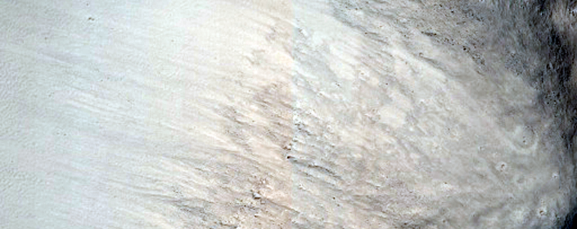 Central Peak of Large Crater