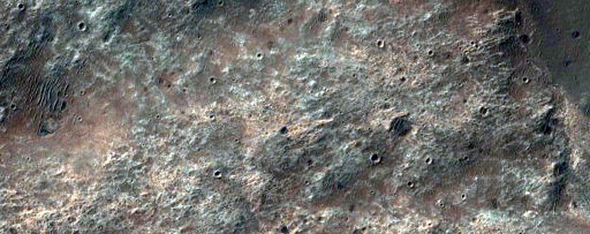 Outcrop of Light-Toned Deposit South of Coprates Chasma