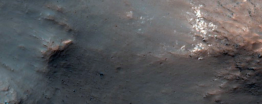 Central Peak of Large Crater
