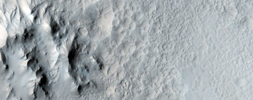Very Fresh Unnamed 10-Kilometer Diameter Peak Pit Crater in Utopia Planitia