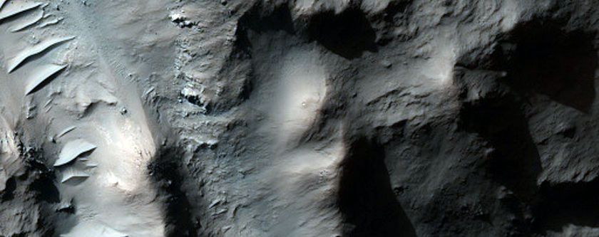 Central Peak of 25-Kilometer Diameter Crater