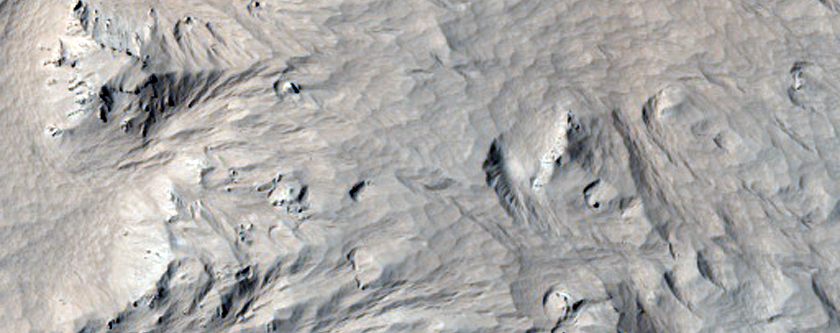 Dissected Terraces of an Unnamed Crater