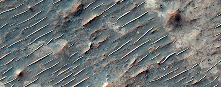 Rocky Deposit on Crater Floor
