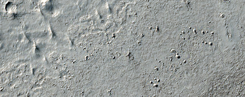 Contact between Flows and Yardang-Forming Material South of Lethe Vallis