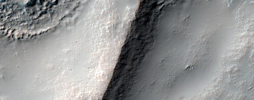 Fan at Intersection of Valley and Crater Wall in THEMIS Image V05879003