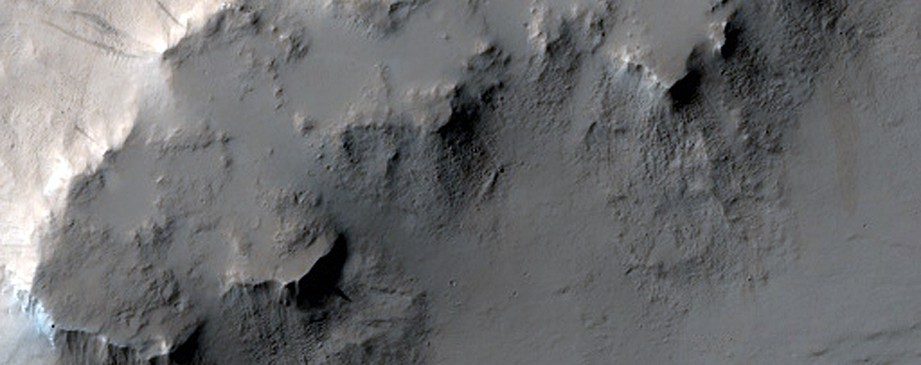 Layered Shelf in Crater
