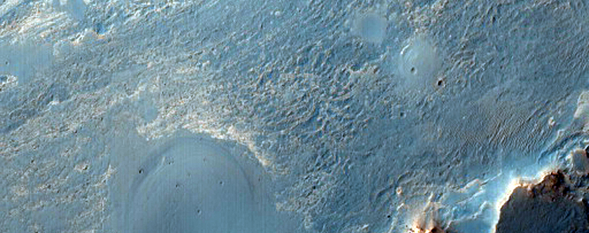 Layering in Uzer Crater