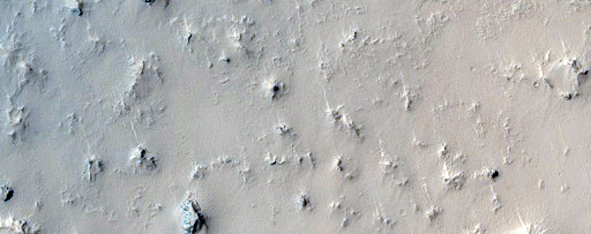 Central Peak and South Rim of Large Fresh Crater in Isidis Region