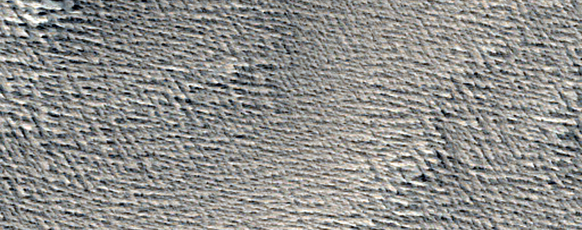 Scarp and Valleys South of Amazonis Sulci