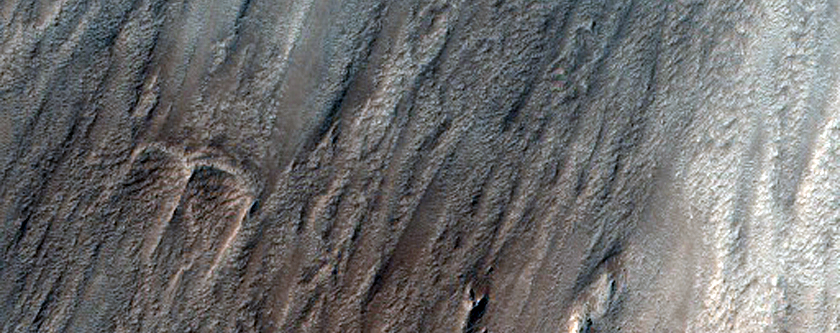 Slump Deposit in Olympus Mons Caldera