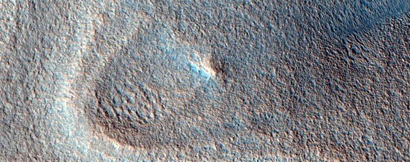 Polar Crater with Summer Ice