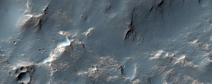 Light Deposits on Crater Floor