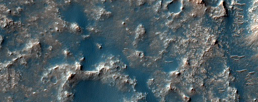 Rocky Deposit on Floor of Dawes Crater
