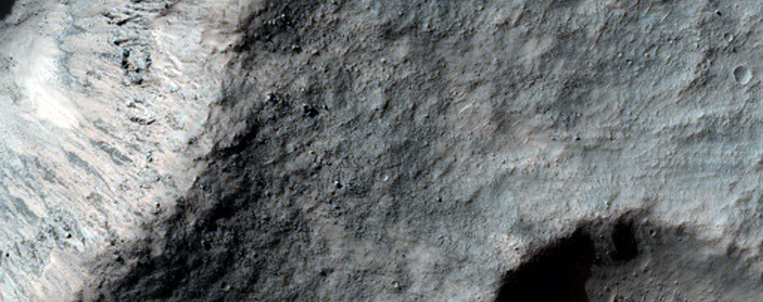 Fresh Rayed Crater in Schaeberle Crater Floor