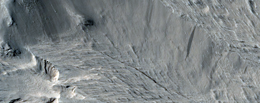 Cratered Mesa in Olympus Mons Aureole